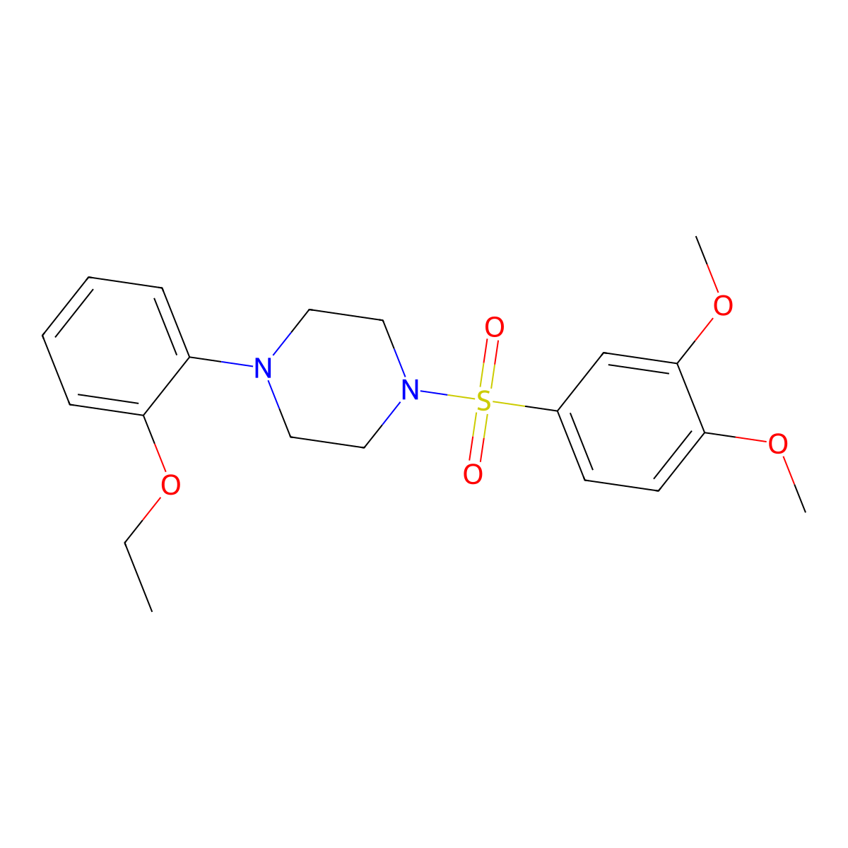 1-((3,4-Dimethoxyphenyl)sulfonyl)-4-(2-ethoxyphenyl)piperazine molecular structure, CAS 441784-00-5