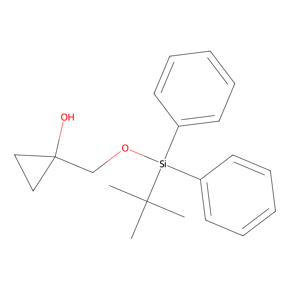 1-(((tert-Butyldiphenylsilyl)oxy)methyl)cyclopropanol molecular structure, CAS 441784-82-3