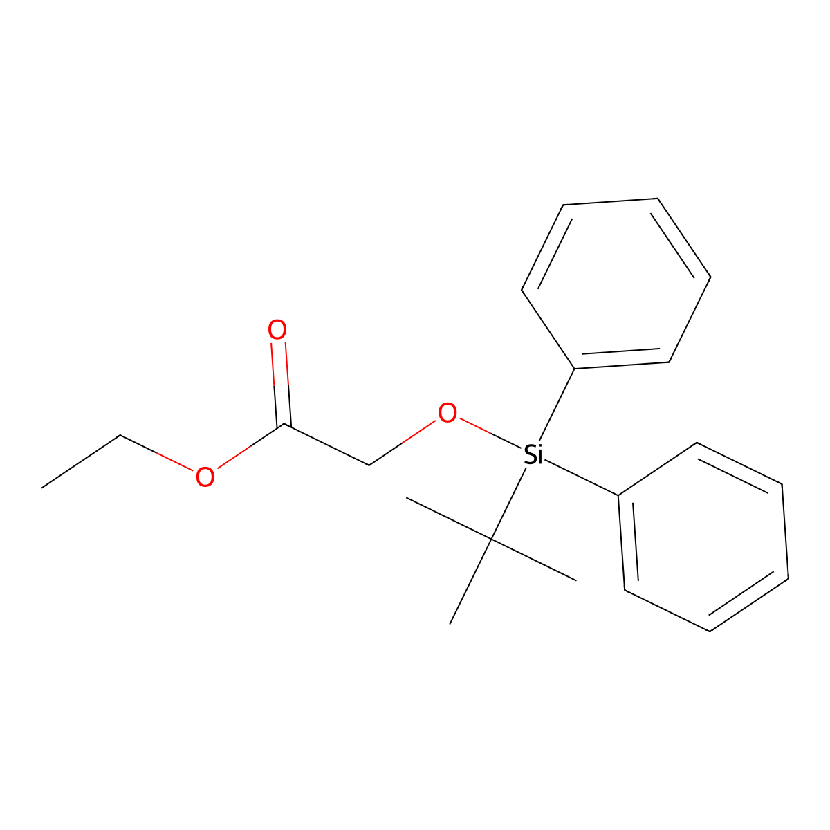 (tert-Butyl-diphenyl-silanyloxy)-acetic acid ethyl ester molecular structure, CAS 441784-83-4