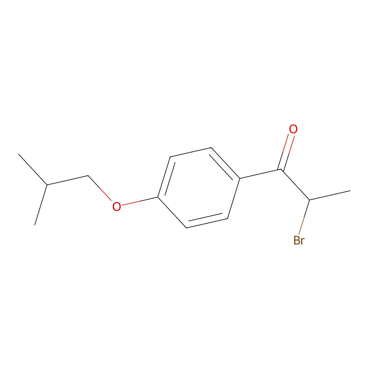 2-Bromo-1-(4-isobutoxyphenyl)propan-1-one molecular structure, CAS 441787-64-0