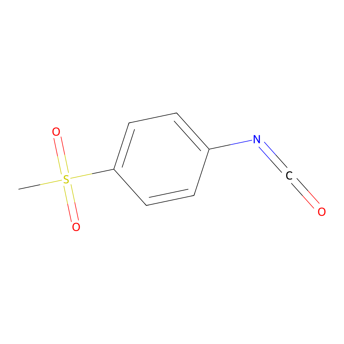 1-Isocyanato-4-methanesulfonylbenzene molecular structure, CAS 4418-85-3