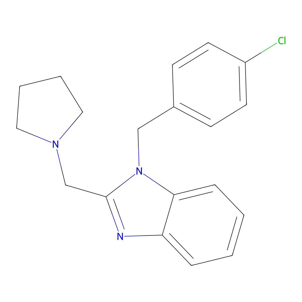 Clemizole molecular structure, CAS 442-52-4