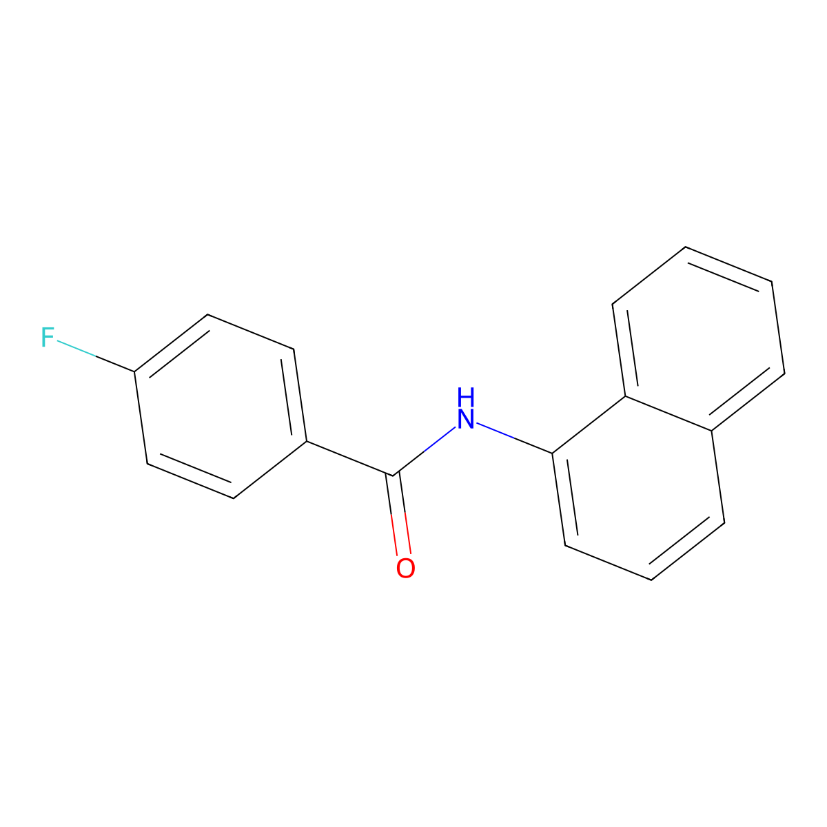 4-fluoro-N-(naphthalen-1-yl)benzamide molecular structure, CAS 442-72-8