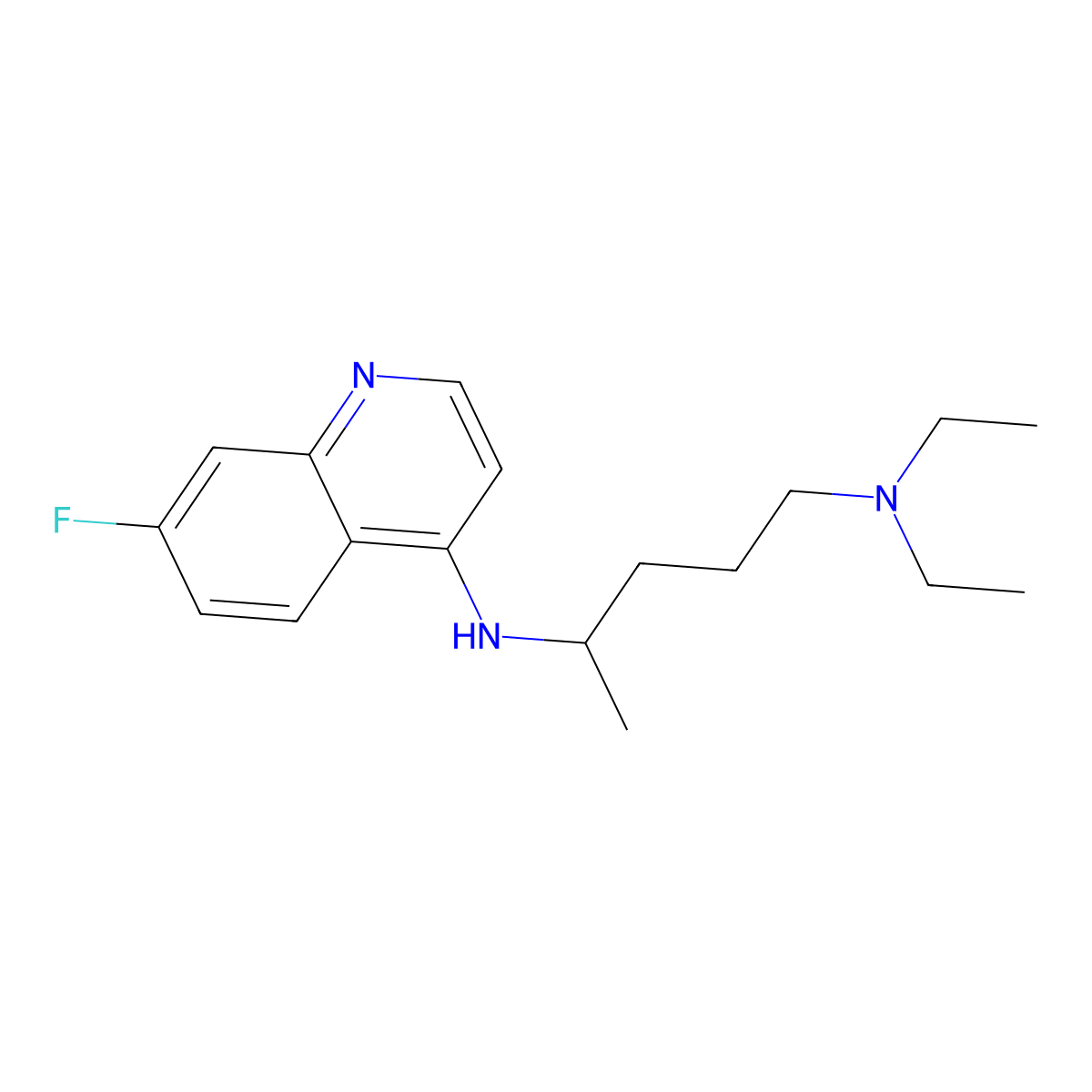 Fluoroquine molecular structure, CAS 442-96-6
