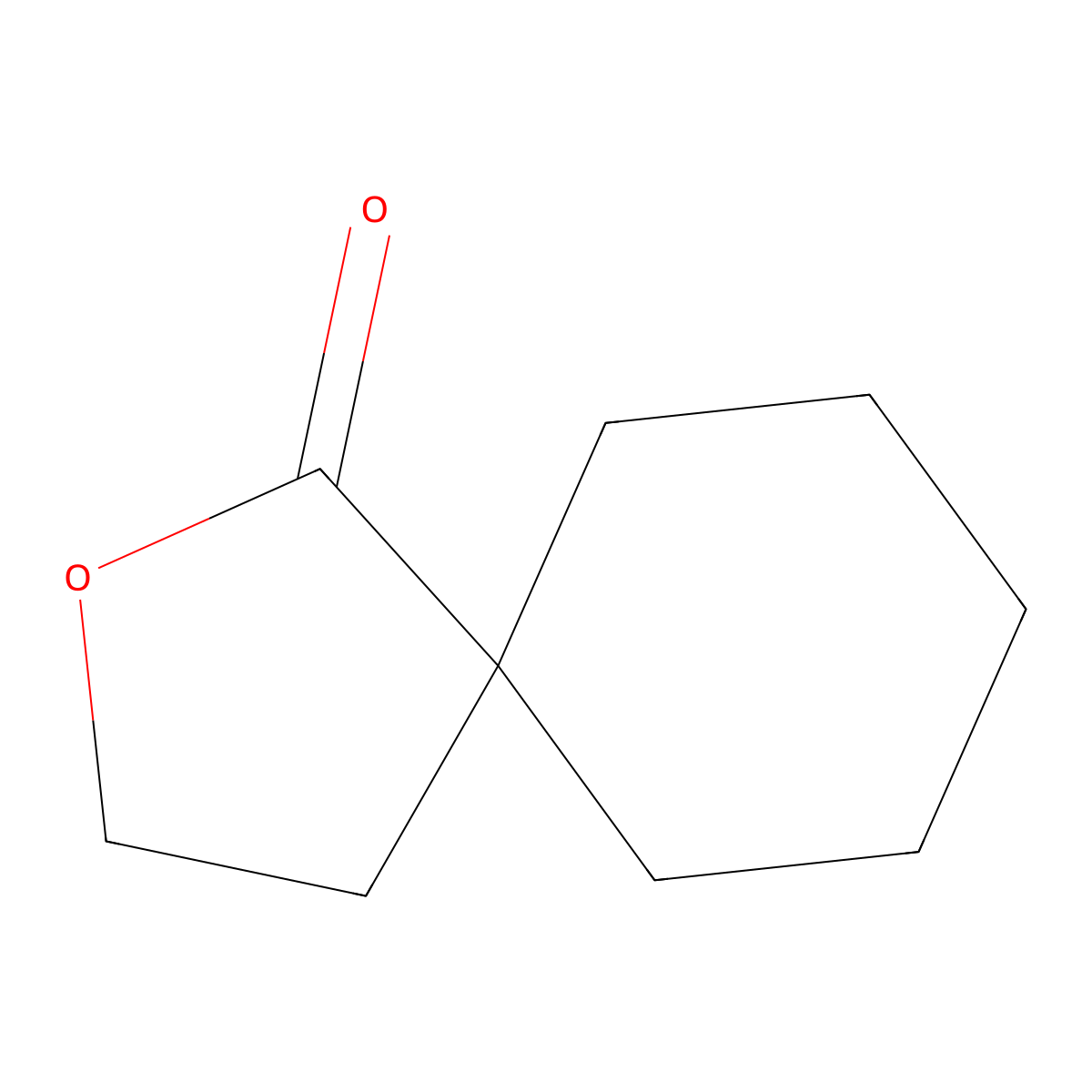 2-Oxaspiro(4,5)decan-1-one molecular structure, CAS 4420-11-5