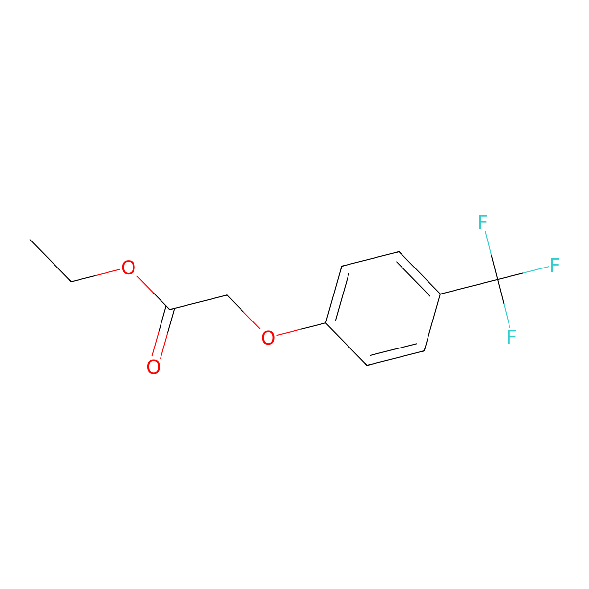 Ethyl 2-[4-(trifluoromethyl)phenoxy]acetate molecular structure, CAS 442125-30-6