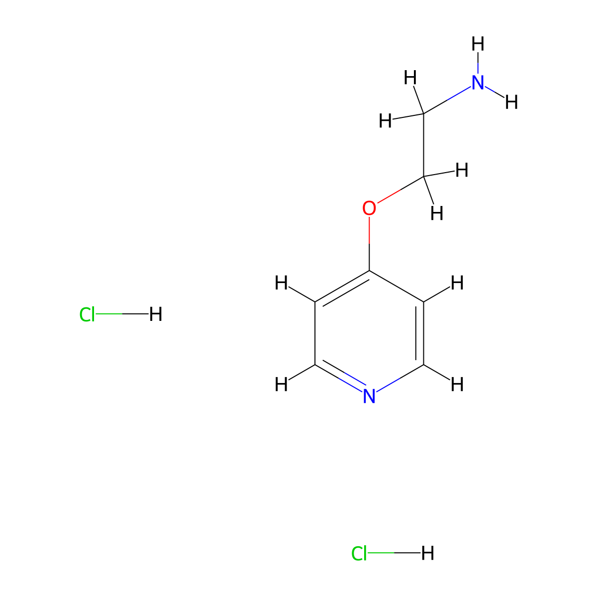 2-(Pyridin-4-yloxy)ethan-1-amine dihydrochloride molecular structure, CAS 442126-28-5