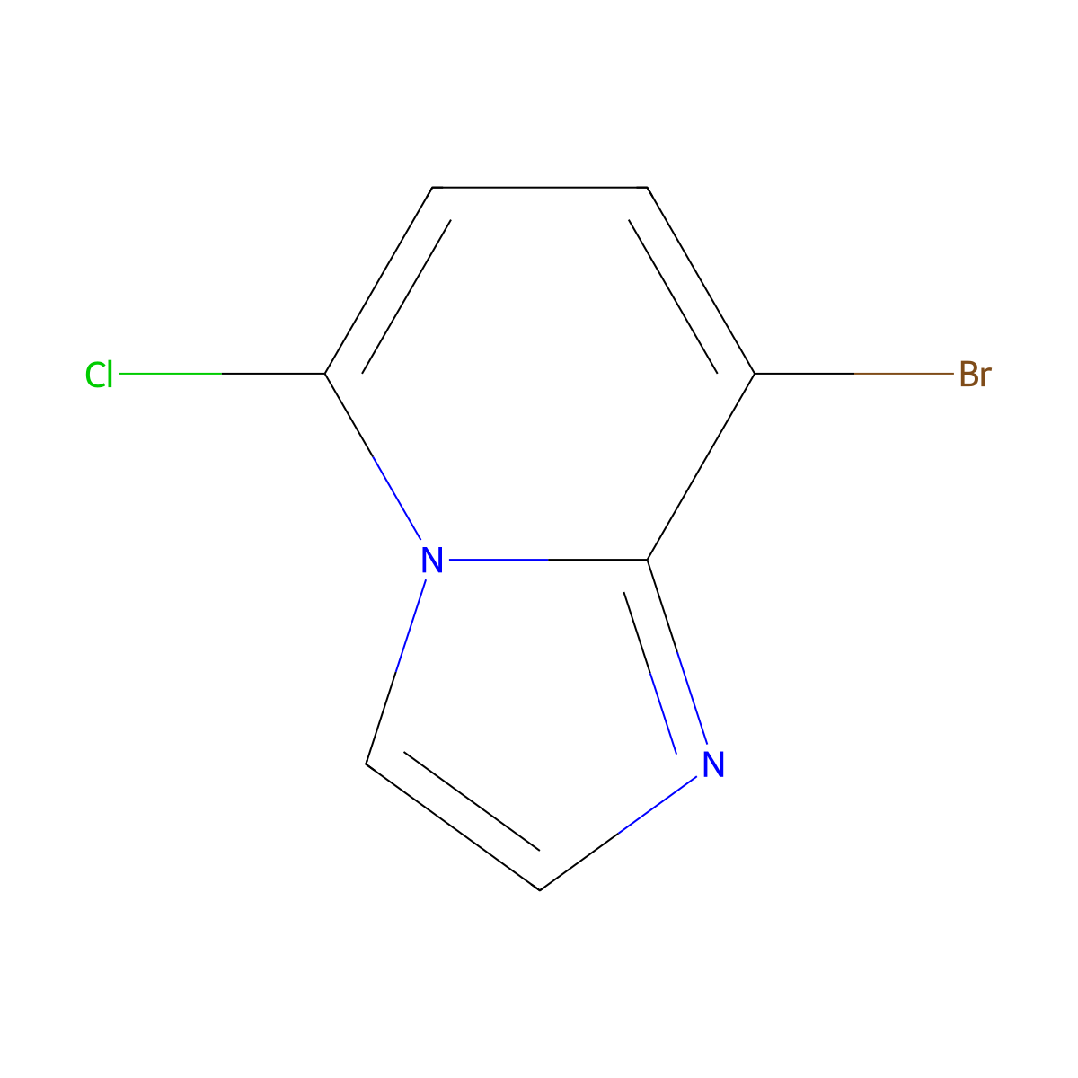 8-Bromo-5-chloroimidazo[1,2-a]pyridine molecular structure, CAS 442127-52-8