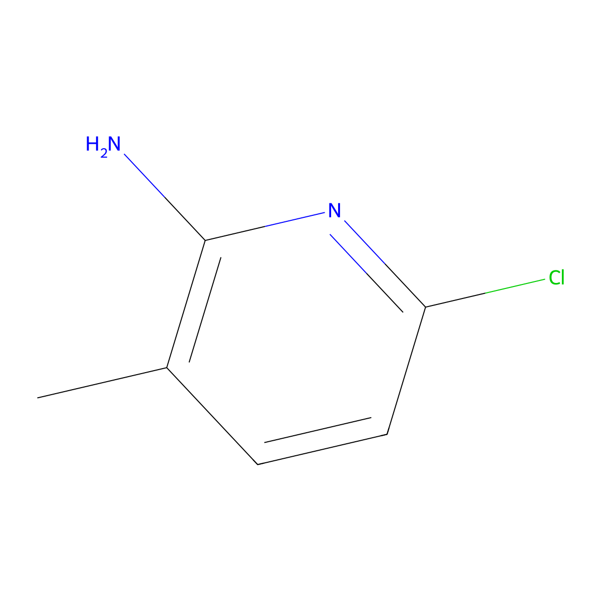 6-Chloro-3-methylpyridin-2-amine molecular structure, CAS 442128-86-1