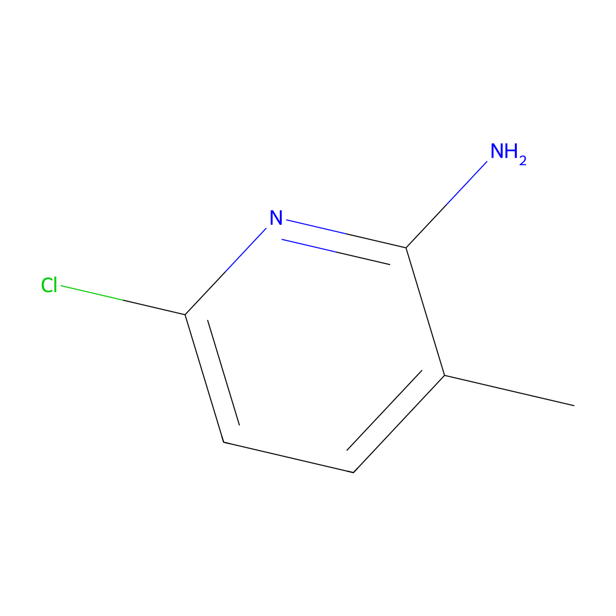 6-Chloro-3-methylpyridin-2-amine molecular structure, CAS 442128-86-1