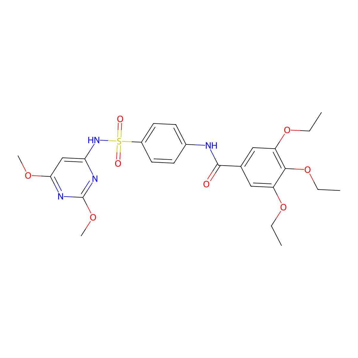 N-{4-[(2,6-Dimethoxypyrimidin-4-YL)sulfamoyl]phenyl}-3,4,5-triethoxybenzamide molecular structure, CAS 442152-09-2