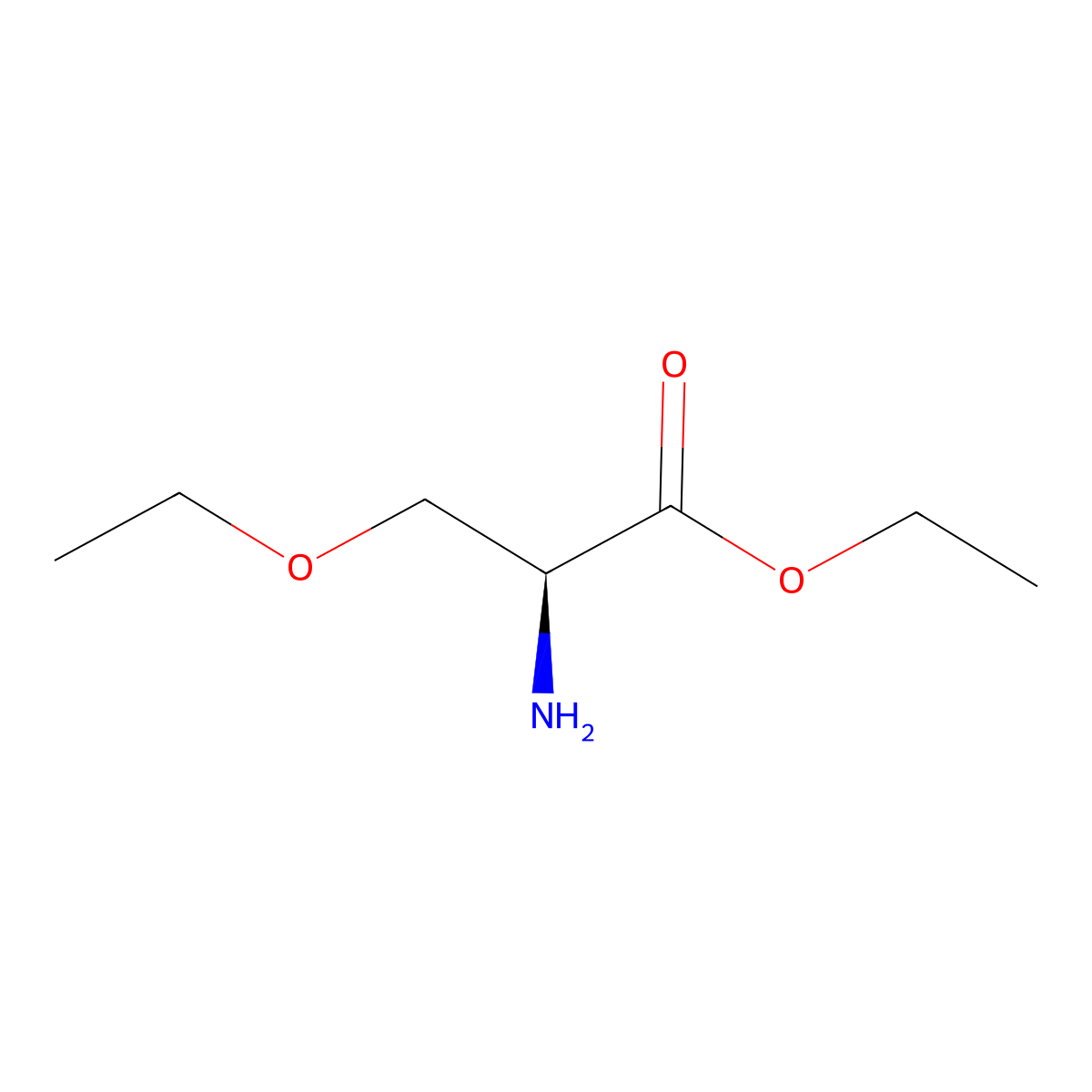 ethyl (2S)-2-amino-3-ethoxypropanoate molecular structure, CAS 442199-73-7
