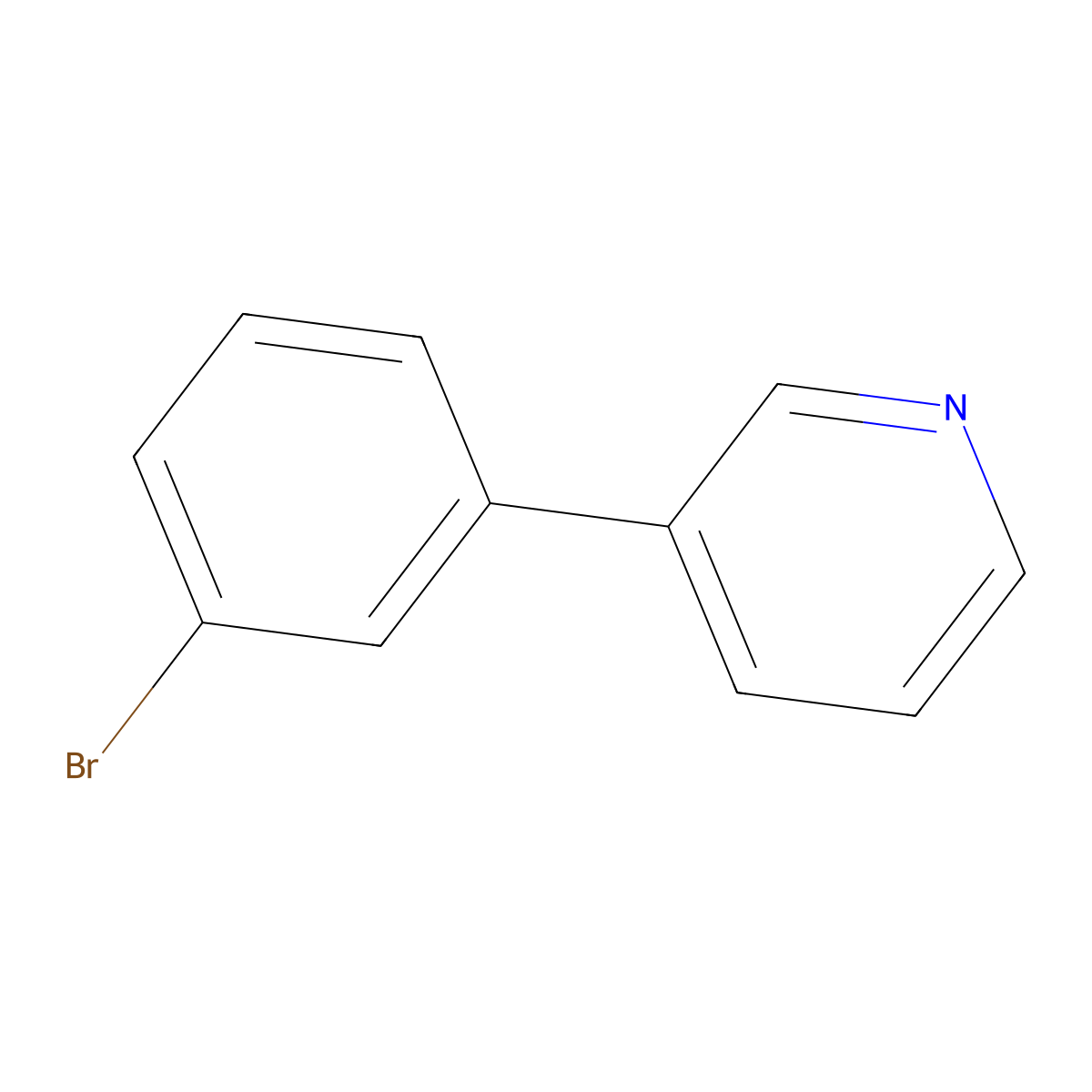 3-(3-Bromophenyl)pyridine molecular structure, CAS 4422-32-6
