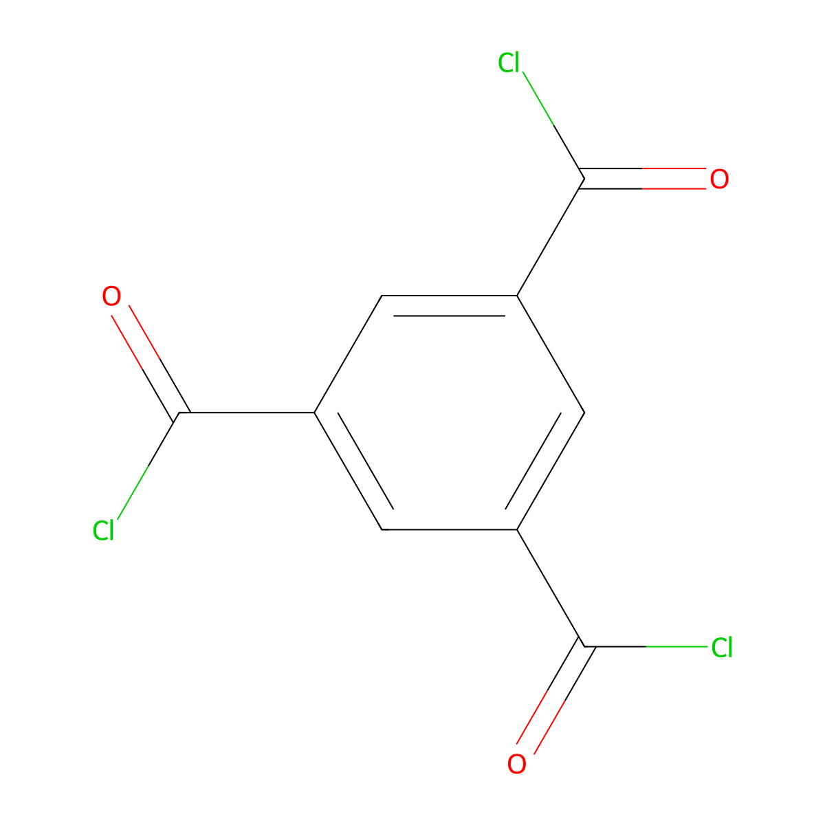 Trimesoyl chloride molecular structure, CAS 4422-95-1