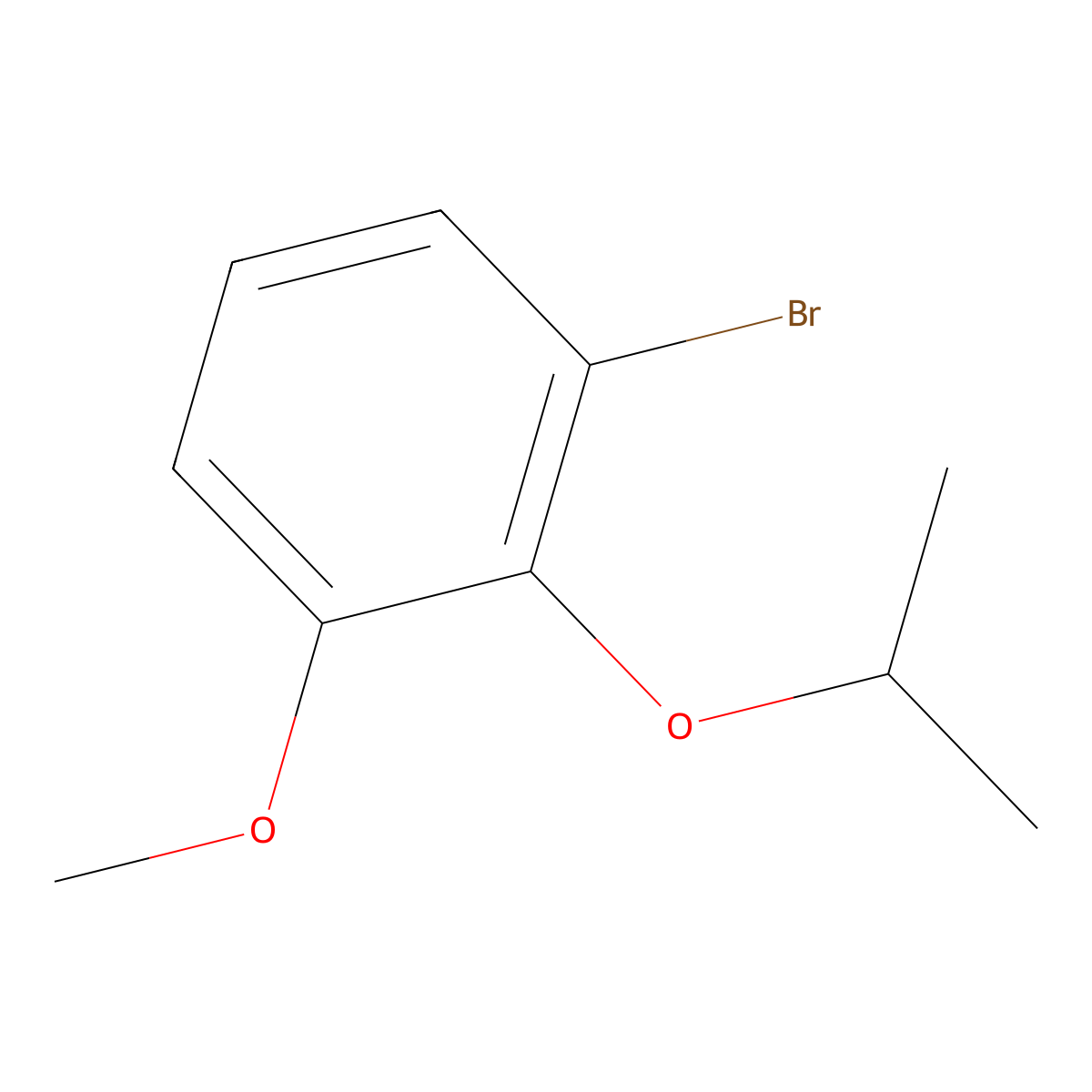 1-Bromo-2-isopropoxy-3-methoxybenzene molecular structure, CAS 442200-49-9