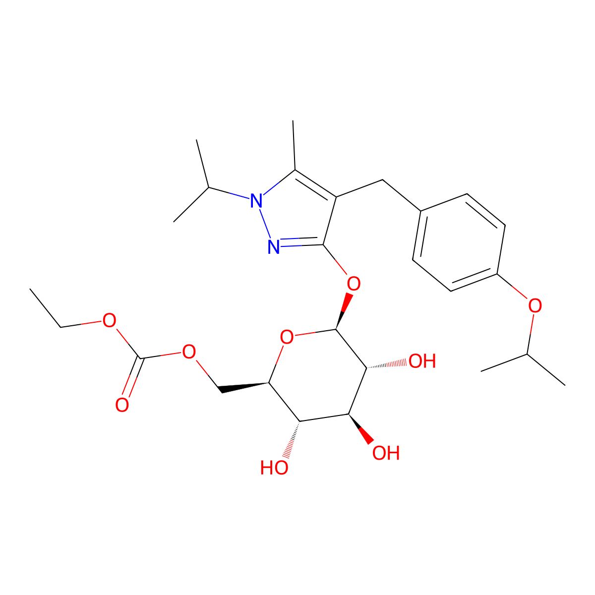 Remogliflozin Etabonate molecular structure, CAS 442201-24-3