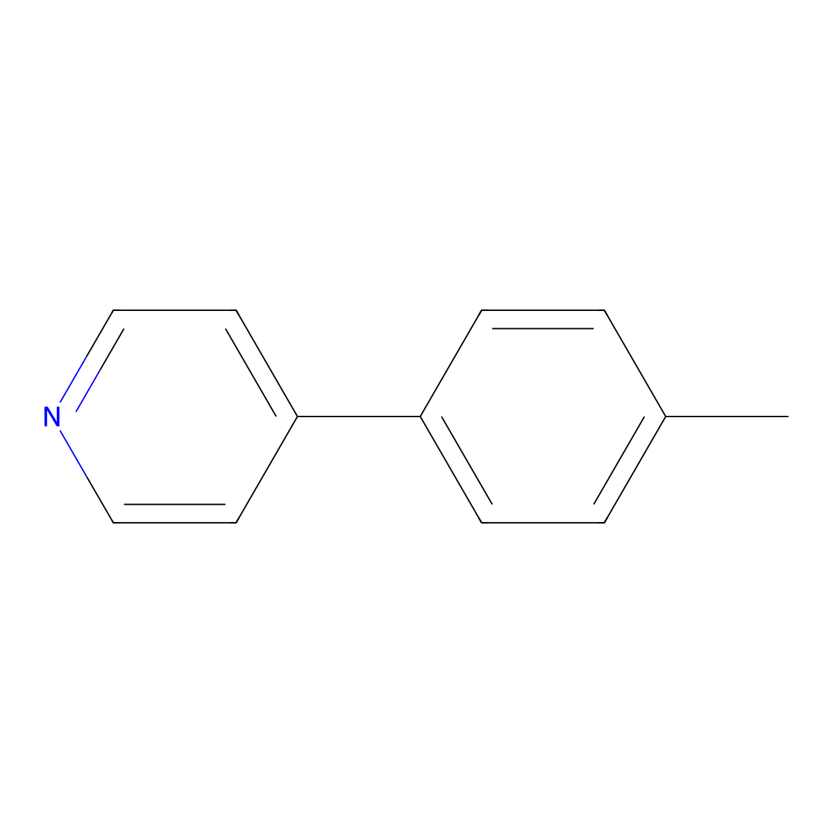 4-(4-Methylphenyl)pyridine molecular structure, CAS 4423-10-3