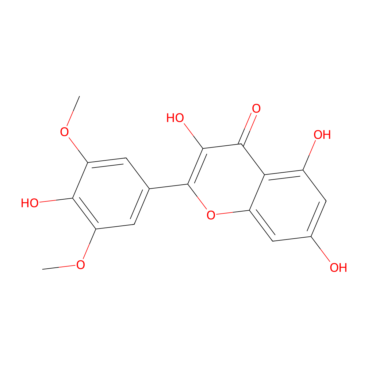 Syringetin molecular structure, CAS 4423-37-4