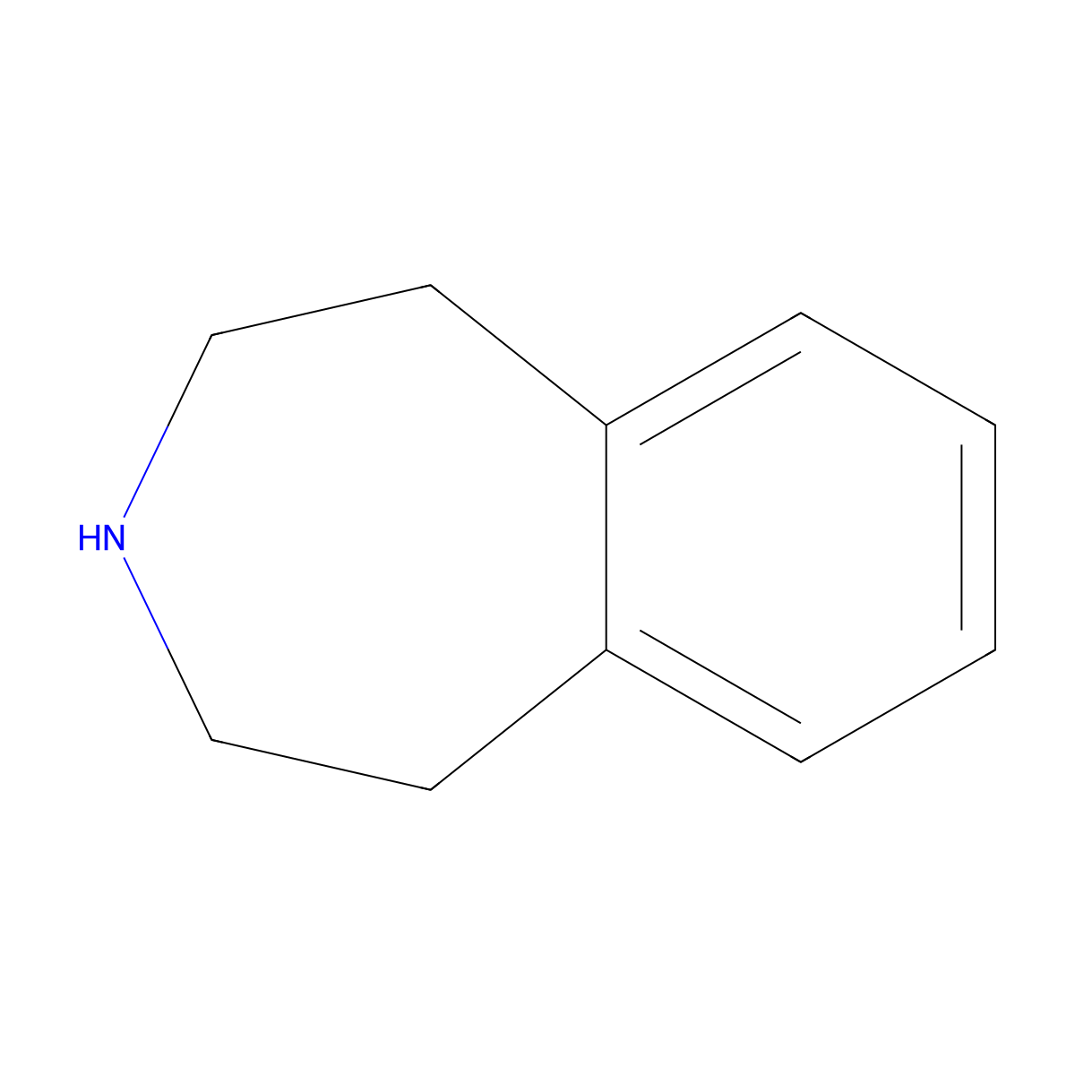2,3,4,5-Tetrahydro-1H-benzo(d)azepine molecular structure, CAS 4424-20-8