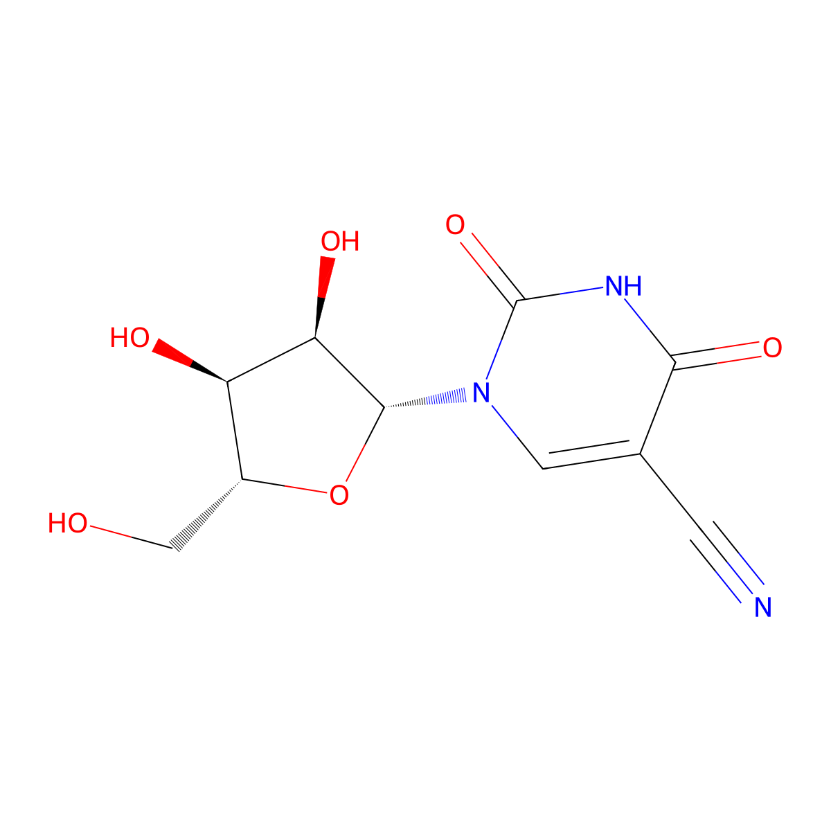 5-Cyanouridine molecular structure, CAS 4425-57-4