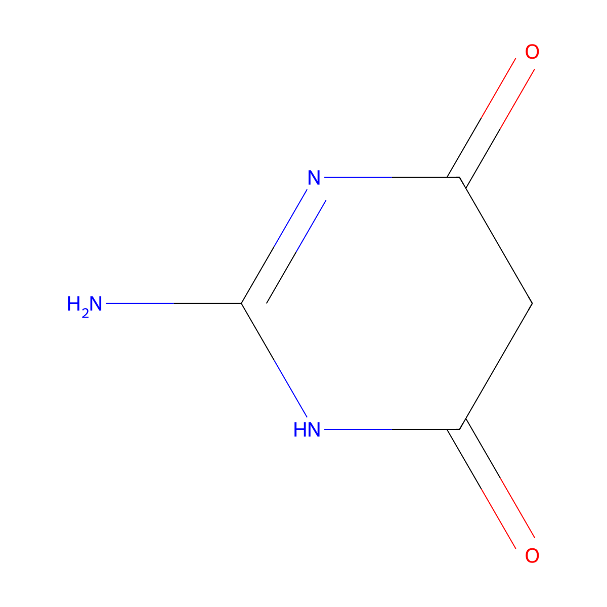 4,6(1H,5H)-Pyrimidinedione, 2-amino- molecular structure, CAS 4425-67-6