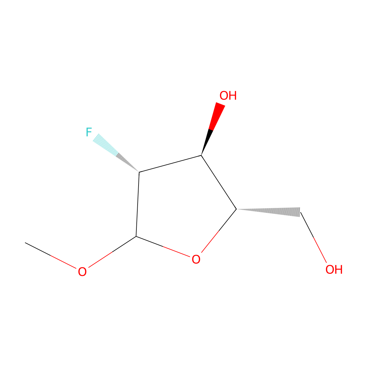 (2S,3S,4R)-4-Fluoro-2-(hydroxymethyl)-5-methoxytetrahydrofuran-3-ol molecular structure, CAS 442514-57-0