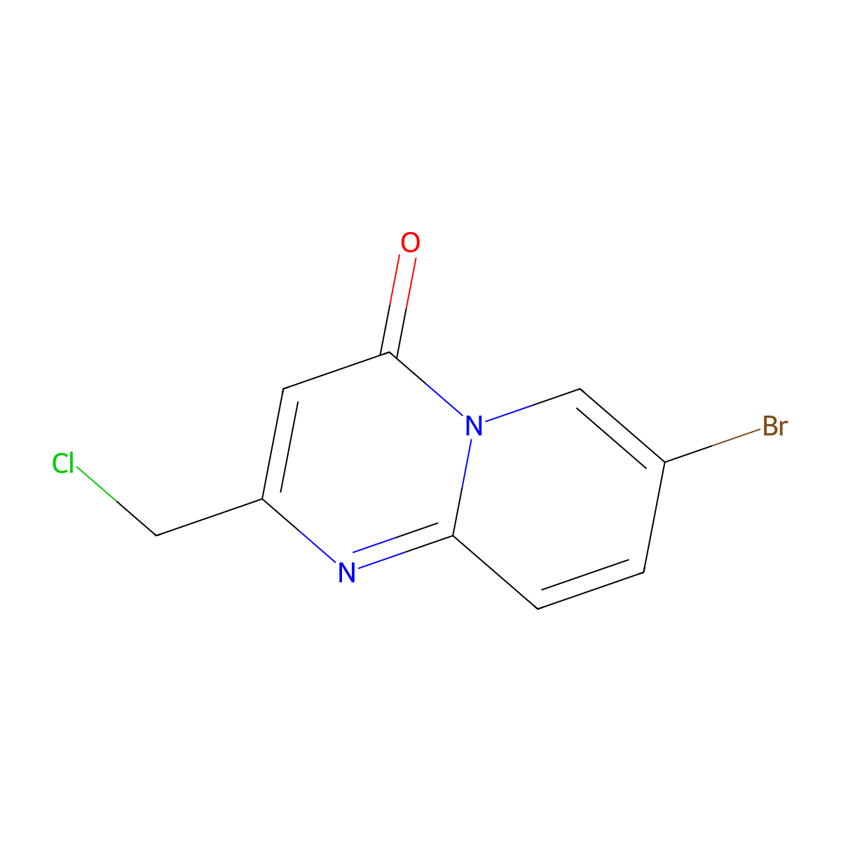 7-Bromo-2-(chloromethyl)-4H-pyrido(1,2-a)pyrimidin-4-one molecular structure, CAS 442531-33-1
