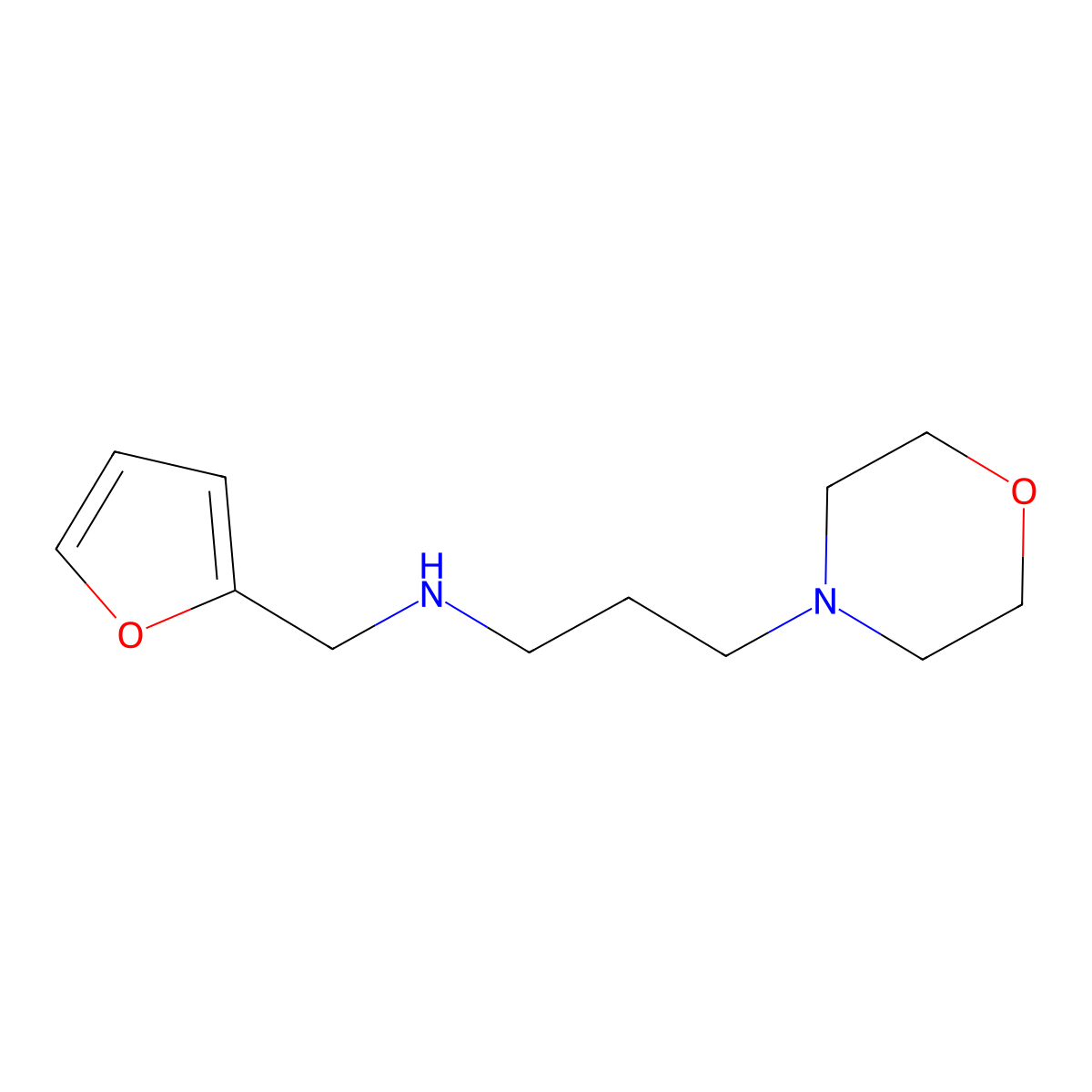 N-(2-Furanylmethyl)-4-morpholinepropanamine molecular structure, CAS 442531-34-2