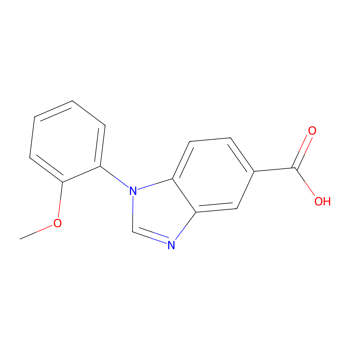 1-(2-Methoxyphenyl)-1H-benzo[d]imidazole-5-carboxylic acid molecular structure, CAS 442531-57-9