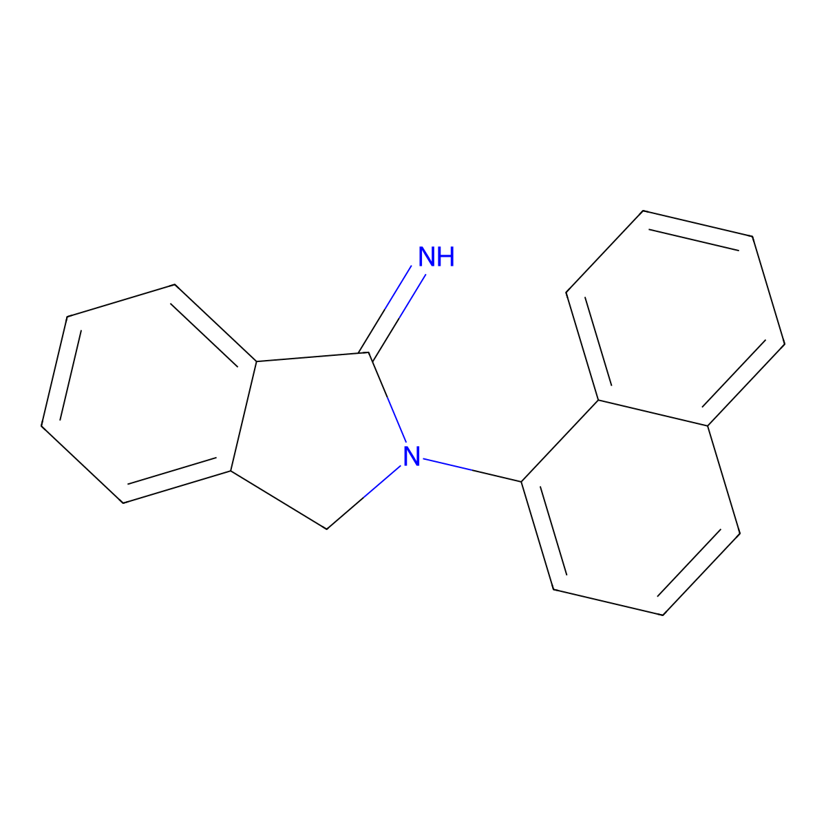 2-naphthalen-1-yl-3H-isoindol-1-imine molecular structure, CAS 442534-55-6