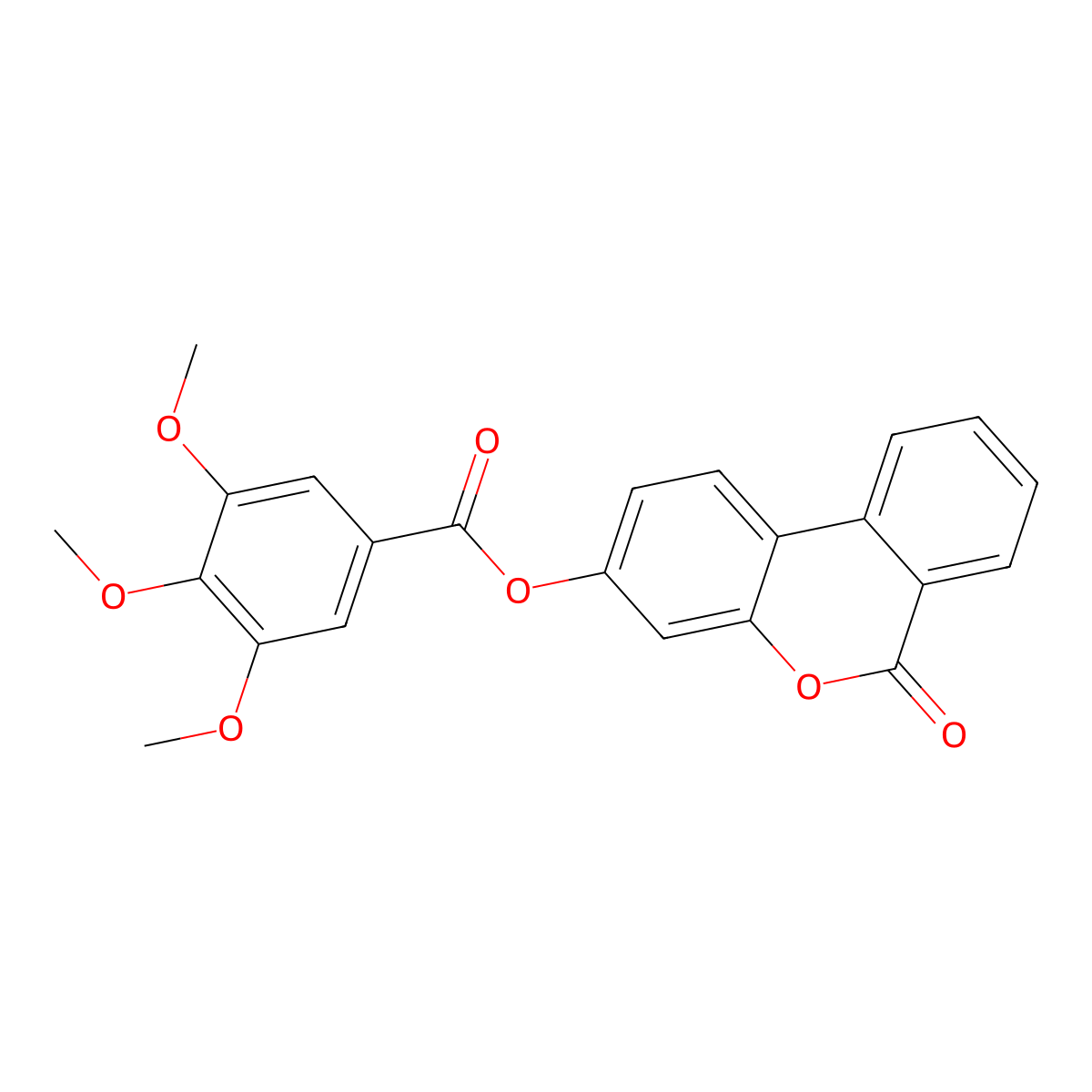 6-oxo-6H-benzo[c]chromen-3-yl 3,4,5-trimethoxybenzoate molecular structure, CAS 442534-93-2