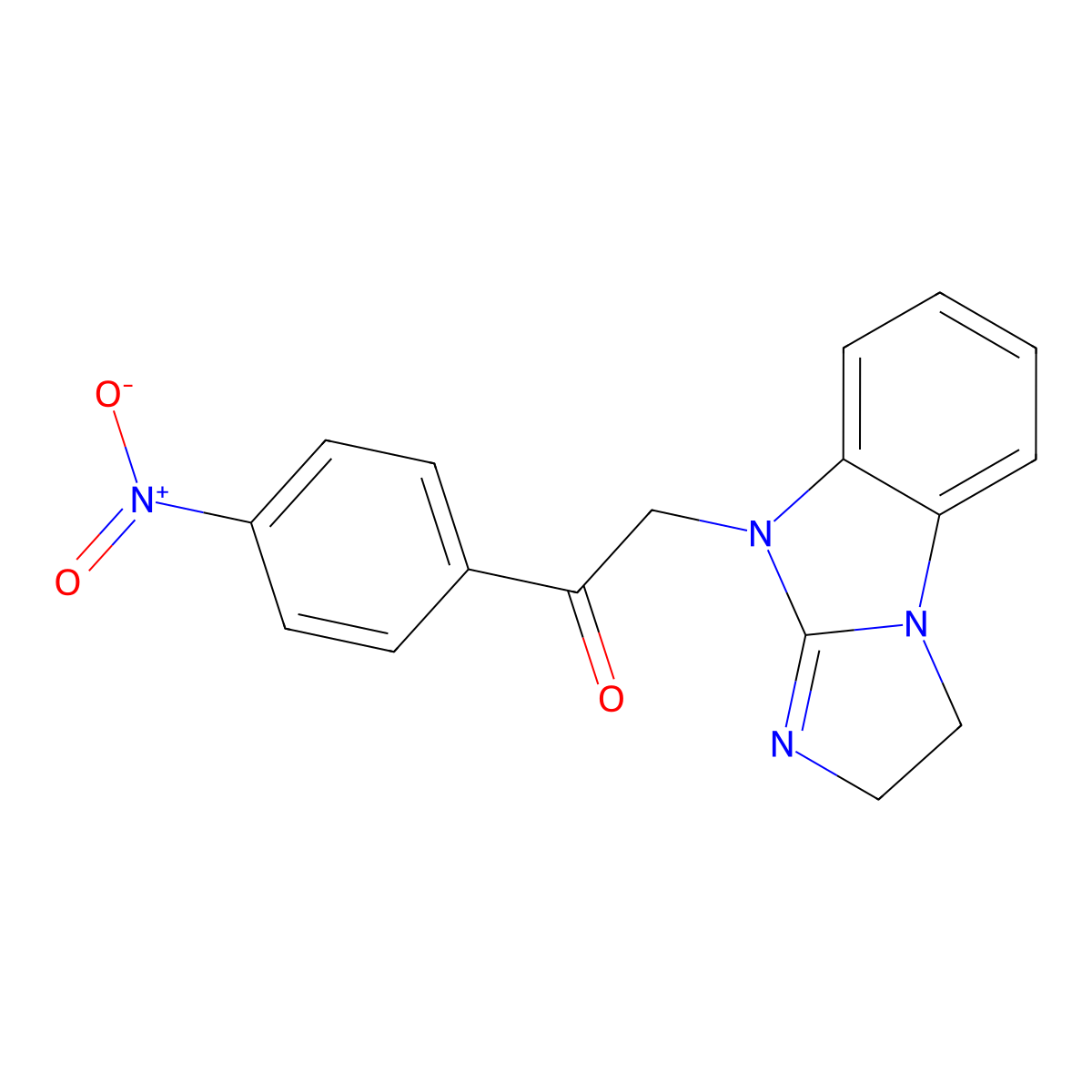 2-(1,2-Dihydroimidazo[1,2-a]benzimidazol-4-yl)-1-(4-nitrophenyl)ethanone molecular structure, CAS 442535-45-7