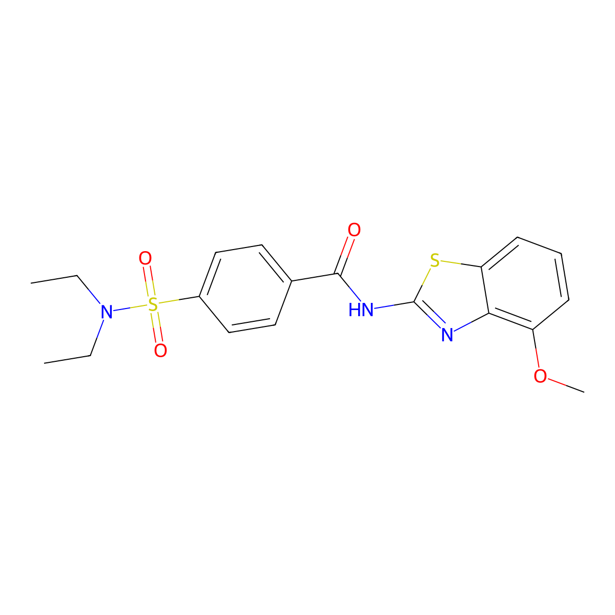 4-(diethylsulfamoyl)-N-(4-methoxy-1,3-benzothiazol-2-yl)benzamide molecular structure, CAS 442535-53-7