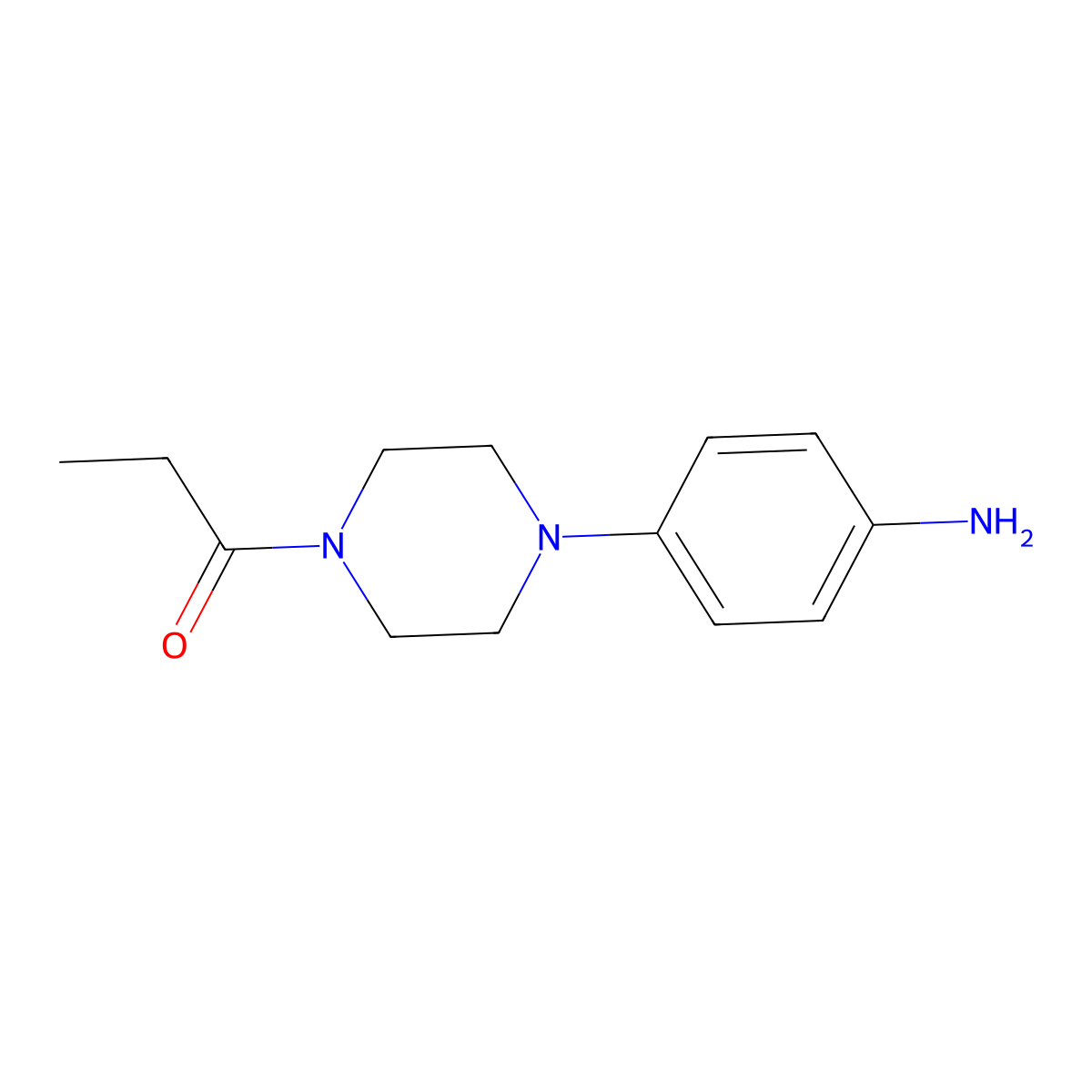1-(4-(4-Aminophenyl)piperazin-1-yl)propan-1-one molecular structure, CAS 442549-70-4