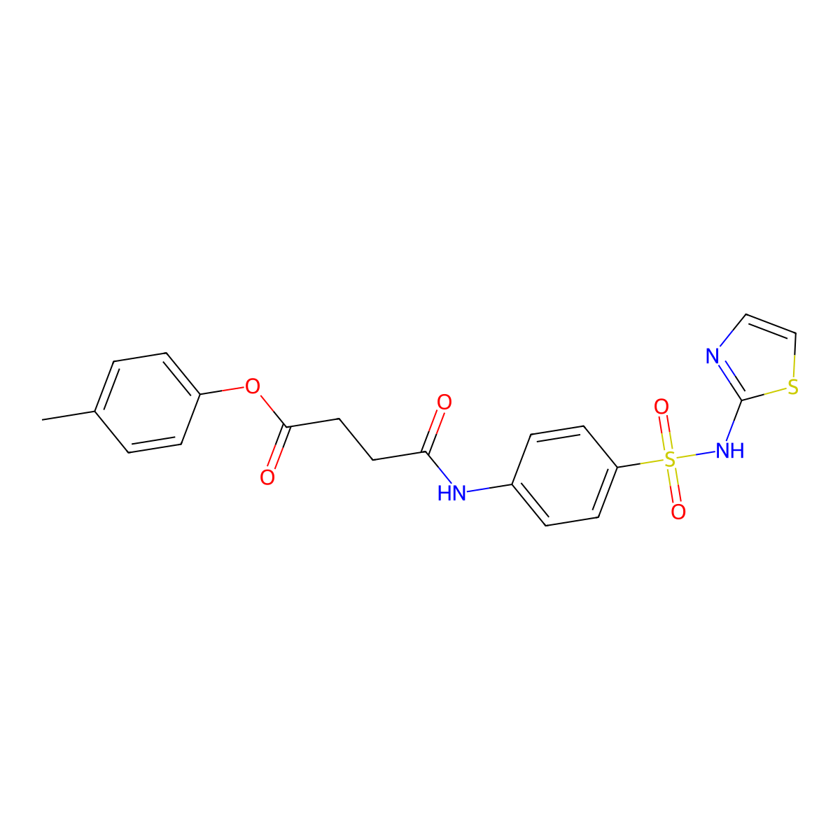 (4-Methylphenyl) 4-oxo-4-[4-(1,3-thiazol-2-ylsulfamoyl)anilino]butanoate molecular structure, CAS 442554-02-1