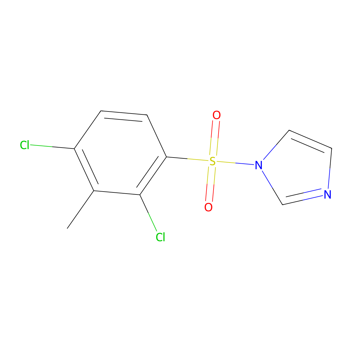 1-(2,4-Dichloro-3-methylphenyl)sulfonylimidazole molecular structure, CAS 442554-59-8