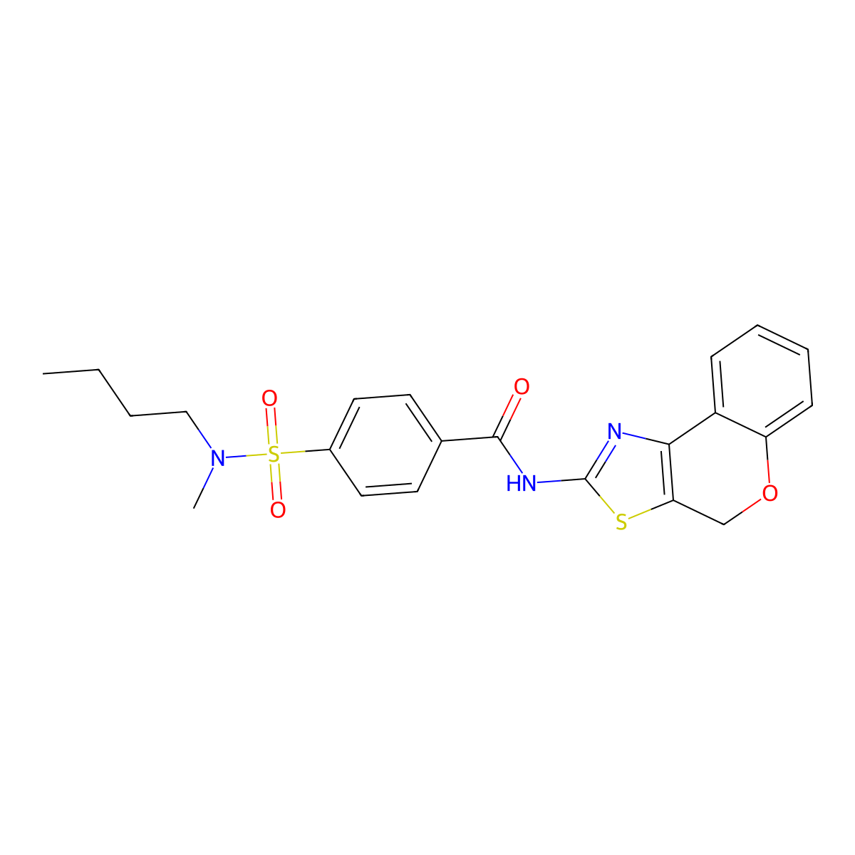 4-(N-butyl-N-methylsulfamoyl)-N-(4H-chromeno[4,3-d]thiazol-2-yl)benzamide molecular structure, CAS 442557-22-4