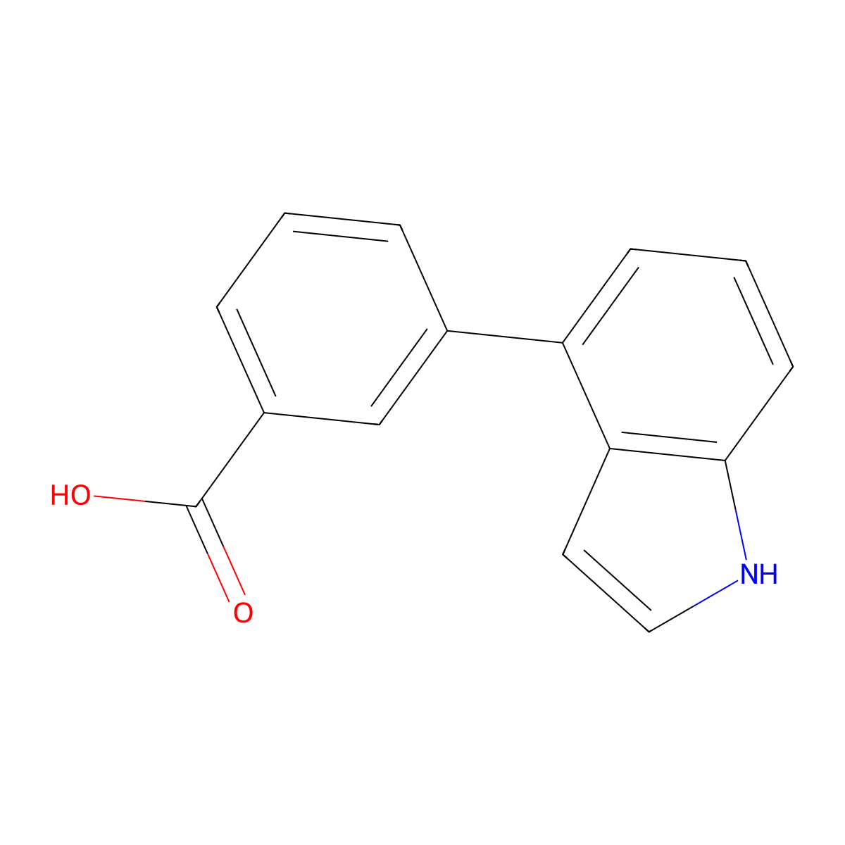 3-(1H-Indol-4-yl)benzoic acid molecular structure, CAS 442562-80-3
