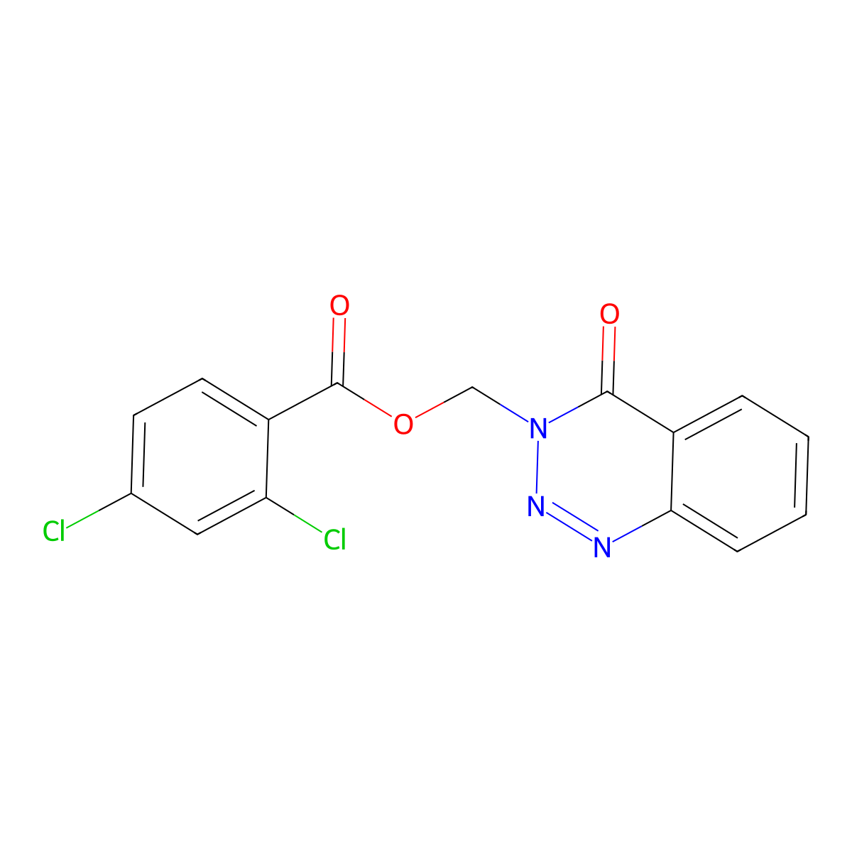 (4-oxo-1,2,3-benzotriazin-3(4H)-yl)methyl 2,4-dichlorobenzoate molecular structure, CAS 442564-81-0