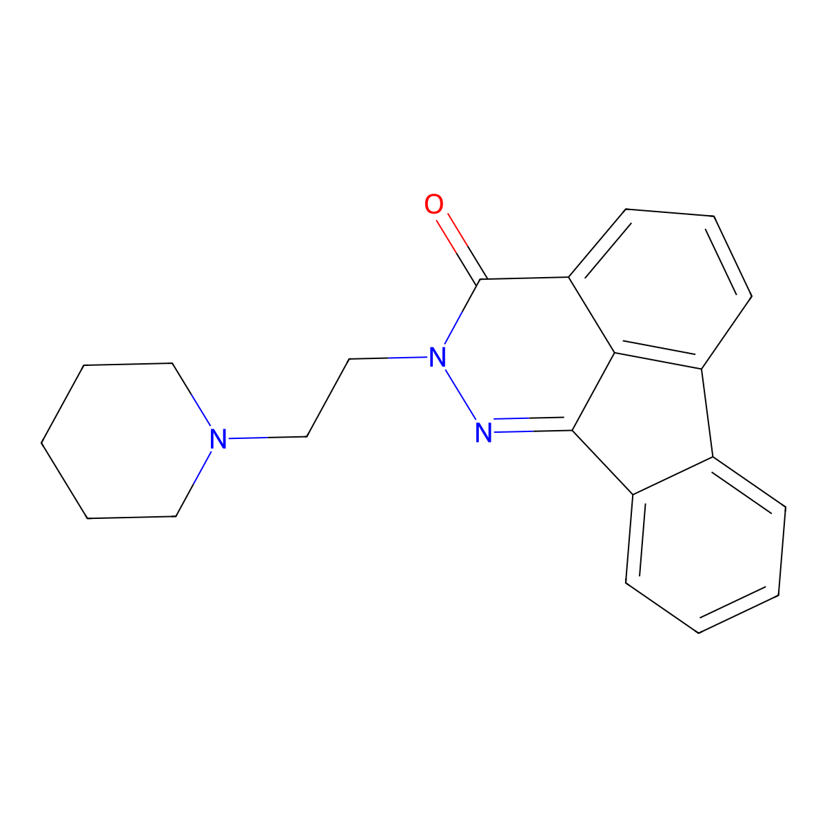 2-(2-(piperidin-1-yl)ethyl)indeno[1,2,3-de]phthalazin-3(2H)-one molecular structure, CAS 442567-75-1