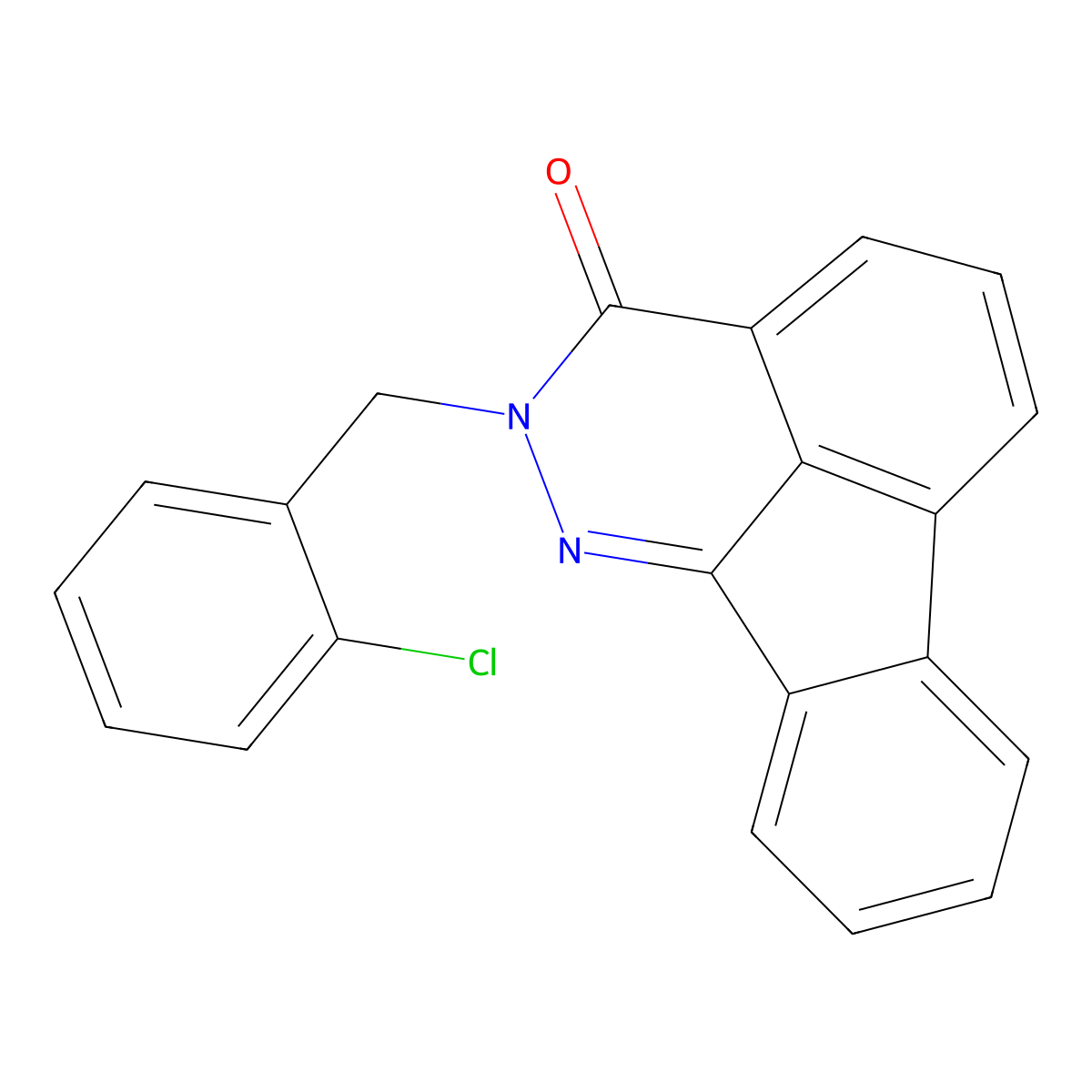 2-(2-chlorobenzyl)indeno[1,2,3-de]phthalazin-3(2H)-one molecular structure, CAS 442567-77-3