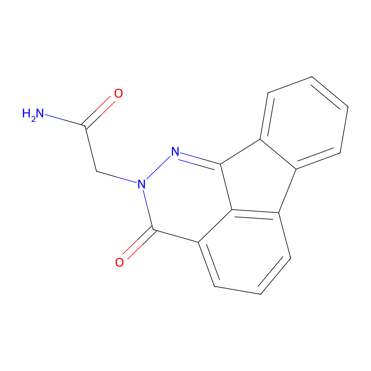2-(3-oxoindeno[1,2,3-de]phthalazin-2(3H)-yl)acetamide molecular structure, CAS 442567-78-4