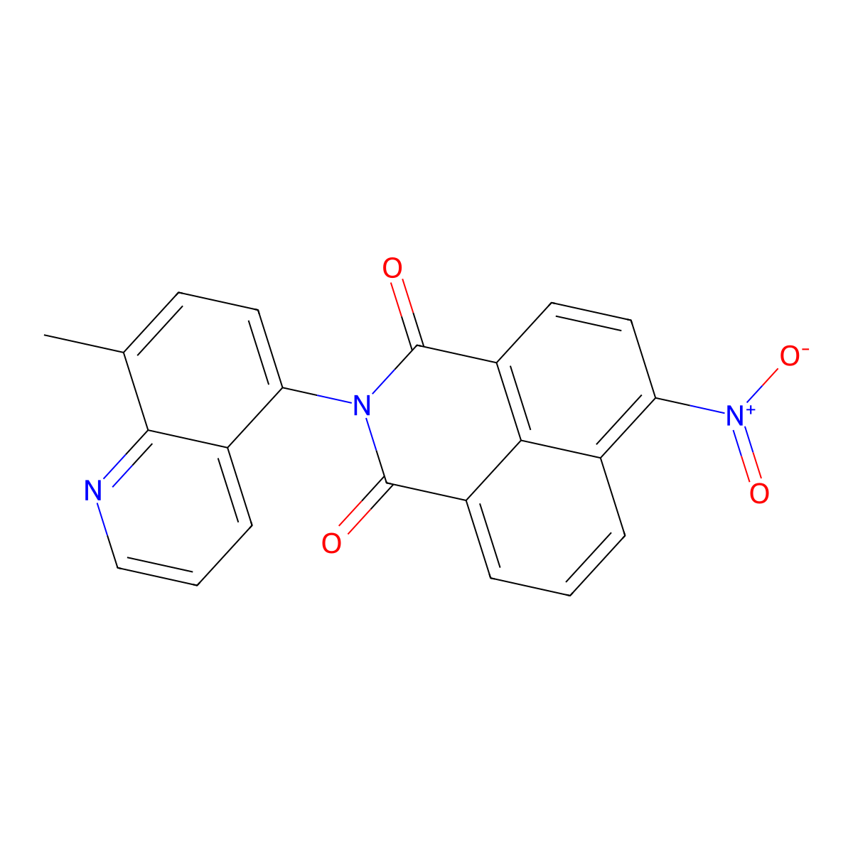2-(8-Methylquinolin-5-yl)-6-nitrobenzo[de]isoquinoline-1,3-dione molecular structure, CAS 442568-82-3