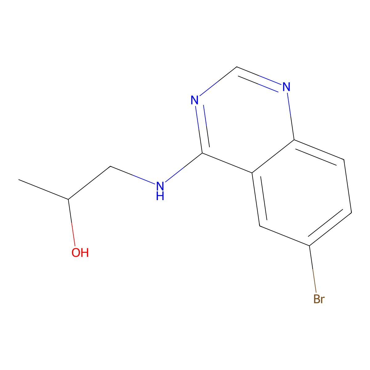 1-[(6-Bromoquinazolin-4-yl)amino]propan-2-ol molecular structure, CAS 442571-37-1