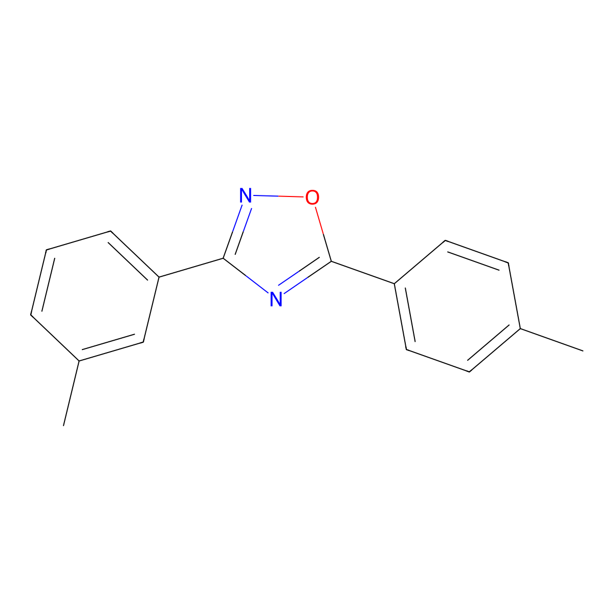 3-(3-Methylphenyl)-5-(4-methylphenyl)-1,2,4-oxadiazole molecular structure, CAS 442571-82-6