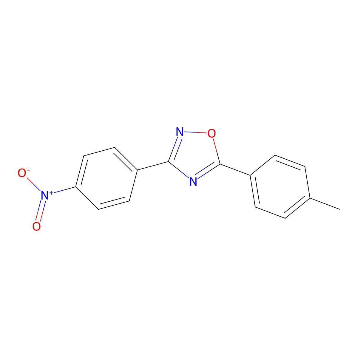 5-(4-Methylphenyl)-3-(4-nitrophenyl)-1,2,4-oxadiazole molecular structure, CAS 442571-83-7