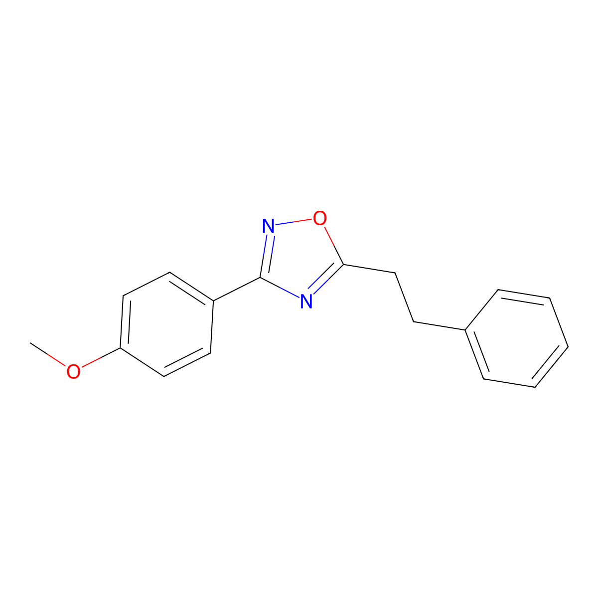 3-(4-Methoxyphenyl)-5-(2-phenylethyl)-1,2,4-oxadiazole molecular structure, CAS 442571-89-3