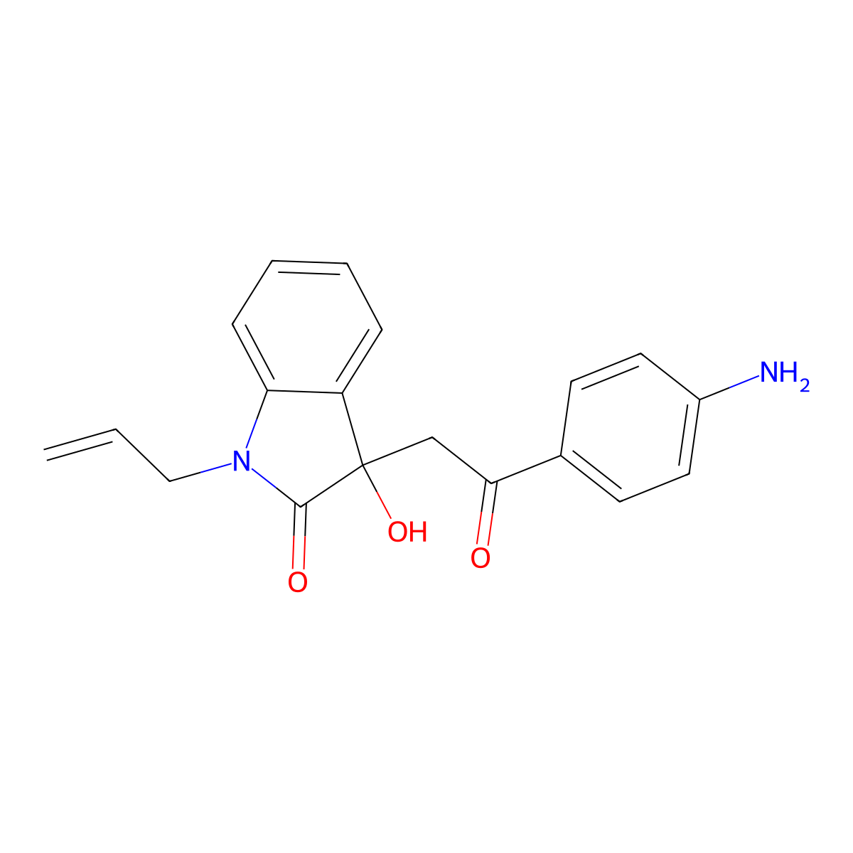 3-[2-(4-Aminophenyl)-2-oxoethyl]-3-hydroxy-1-prop-2-enylindol-2-one molecular structure, CAS 442573-40-2