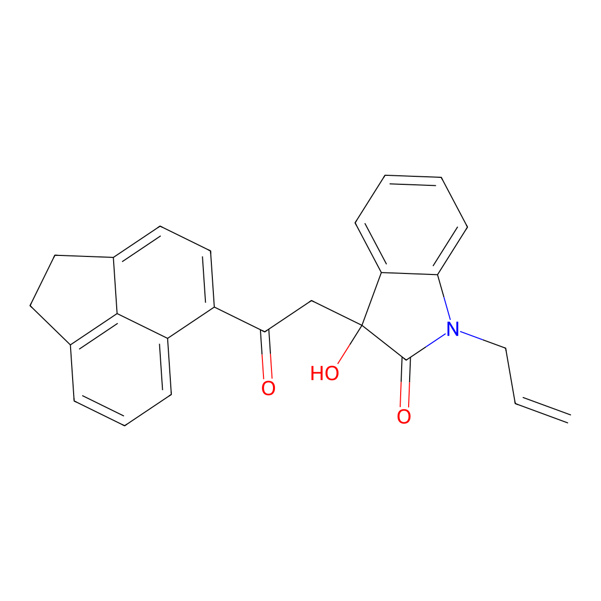 3-[2-(1,2-Dihydroacenaphthylen-5-yl)-2-oxoethyl]-3-hydroxy-1-prop-2-enylindol-2-one molecular structure, CAS 442573-41-3
