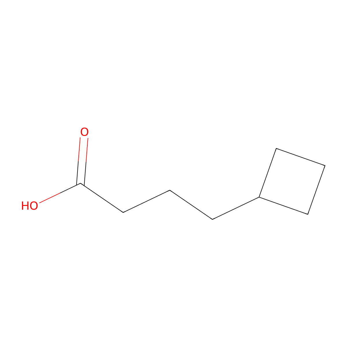 4-Cyclobutylbutanoic acid molecular structure, CAS 4426-09-9